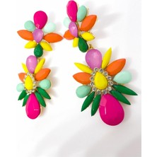 Mañana Atelier Natural Stone Collection - Taşlı Çiçek Küpe