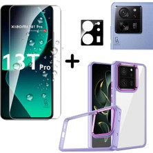 Coolacs Xiaomi Mi 13T Pro Uyumlu Pastel Renk Telefon Kılıfı Temperli Cam Ekran ve Kamera Koruyucu