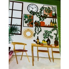 Gönülden Tasarım 25X18 cm Ütü Ile Yapışan Sarmaşıklı Mutfak Transfer Baskı Arma