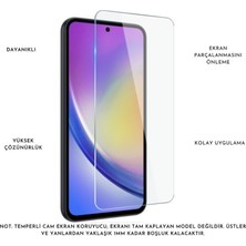 Coolacs Samsung Galaxy A35 Uyumlu Pastel Renk Telefon Kılıfı Temperli Cam Ekran ve Kamera Koruyucu