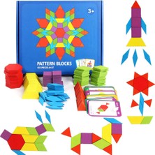 Tengda 155 Parça Ahşap Desen Yapı Taşı Seti Geometrik Şekil Bulmaca Anaokulu Klasik Eğitici Montessori Tangram Çocuk Oyuncak (Yurt Dışından)