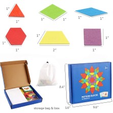 Tengda 155 Parça Ahşap Desen Yapı Taşı Seti Geometrik Şekil Bulmaca Anaokulu Klasik Eğitici Montessori Tangram Çocuk Oyuncak (Yurt Dışından)