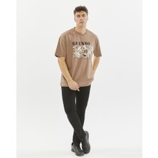 Glendi Oversize Baskılı Tişört