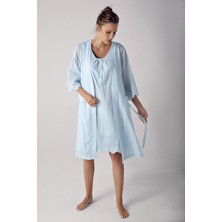 Artış Collection Dokuma Pamuklu Lohusa Gecelik Sabahlık Takım 10402