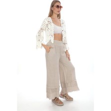 Eren Style Italyan Fisto  Detaylı Keten Pantolon