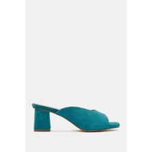 Be Style  Anna Kadın Turkuaz Topuklu Terlik