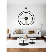 Alpha Metal Desıgn Çengelli Duvar Saati - 41X41 Cm Metal Duvar Saati - Siyah Duvar Saati AMD3070