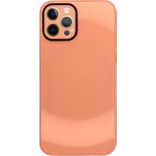 Bumudur Aksesuar iPhone 12 Pro Pembe Prizma Desenli Cam Görünümlü Kılıf