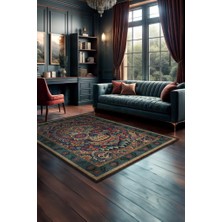 Homshtag Kuru Kafa Figürlü Korku Kurukafalı Salon Halısı Koyu Renkli Oturma Odası Halı Konsept Halı