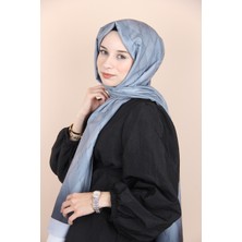 Balse Gri Balse Zincir Desen Pamuklu Şal
