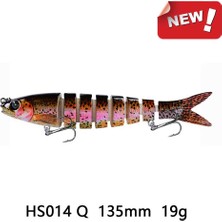 Tlg Shop HS014-Q-135MM Tarzı G Batan 8 Segements Çok Eklemli Swimbait Minnow Balıkçılık Lures Mandarin Fke Levrek Deniz Gölleri Nehir Göletinde (Yurt Dışından)