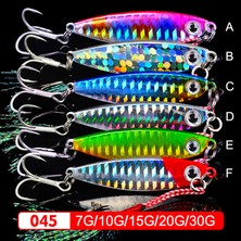 Tlg Shop JI-LF047-F Tarzı 15G Balıkçılık Cazibesi Metal Pul G Crankbait Jig Shads Kaşık Yapay Yemler Bas Wobbler Dönen Yem Deniz Lures Pesca (Yurt Dışından)