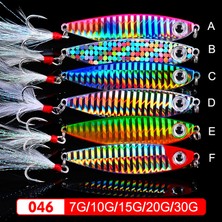 Tlg Shop JI-LF047-F Tarzı 15G Balıkçılık Cazibesi Metal Pul G Crankbait Jig Shads Kaşık Yapay Yemler Bas Wobbler Dönen Yem Deniz Lures Pesca (Yurt Dışından)