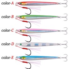 Tlg Shop D-2 Kanca Stili 10G 1 Adet Yavaş Uzun Metal Jig Balıkçılık Cazibesi G Döküm Jig Kaşık Yapay Kıyı Balık Yemi Levrek Balıkçılık (Yurt Dışından)