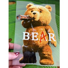 Gönülden Tasarım 23X15 cm Ütü Ile Yapışan Ayı Transfer Baskı Arma