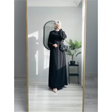 Wedof Design Anvelop Abaya Uzun Ferace Kap Namaz Elbisesi