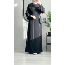 Wedof Design Anvelop Abaya Uzun Ferace Kap Namaz Elbisesi