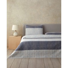 English Home Line Art Çift Kişilik Yatak Örtüsü Takımı Gri