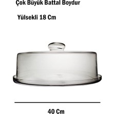 Paşabahçe Denizli Cam Kristal Kapaklı Kek Fanusu 1 Adet 9176-1033496