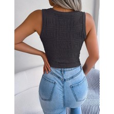 Amor İç Giyim  Kadın Kolsuz Bisiklet Yaka Güpüs Dekolteli Triko Crop Bluz