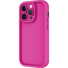 Case 4u Apple iPhone 14 Pro Kılıf Kamera Korumalı Ananas Kapak Koyu Pembe