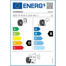 Starmaxx 265/70 R19.5 Tl 143/141J Lh100 Ecoplanet Kamyon M+S 4 Mevsim Lastiği (Üretim Yılı: 2022)