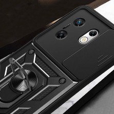 Case 4u Infinix Zero 30 4g Kılıf Magnetik Standlı Kamera Korumalı Sürgülü Vega Kapak Siyah