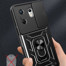 Case 4u Infinix Zero 30 4g Kılıf Magnetik Standlı Kamera Korumalı Sürgülü Vega Kapak Lacivert