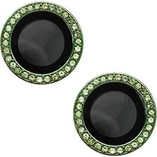 Zeyline Apple iPhone 15 Plus Uyumlu Zore Cl-06 Kamera Lens Koruyucu-Açık Yeşil