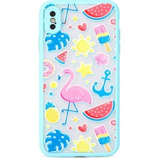 Zeyline Apple iPhone Xs 5.8 Uyumlu Zore Fily Kapak-Turkuaz