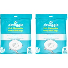 Dewiggle [60 Lı Eko Paket] Portatif Lazımlık Poşeti 300 ml E Kadar Su Emici Ped