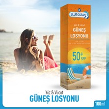 Blue Ocean 50 Faktör Yüz Vücut Güneş Kremi 100 ml