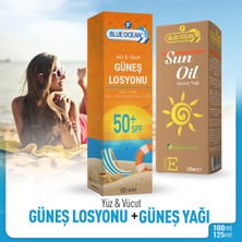 Blue Ocean 50 Faktör Güneş Kremi + Güneş Yağı Seti