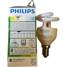 Philips 5W Spiraltasarruflu Mini Ampul E14 Sarı Işık 6lı Paket