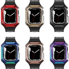 CPU Elektronik Watch 42MM Uyumlu Krd-88 Sert Pc Kasa Koruyuculu Uyumlu Kordon Cpu Mavi