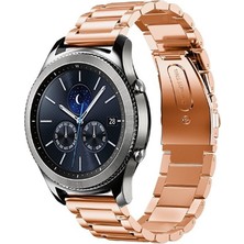 CPU Elektronik Gear S3 (22MM) Uyumlu Krd-04 Metal Kordon Cpu Rose Gold