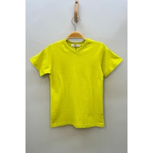 Woorage Erkek Çocuk Basic Kısa Kol T-Shirt 9187 Yağ Yeşili