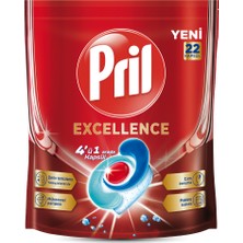 Pril Excellence 4 ü 1 Arada Bulaşık Makinesi Deterjanı 22 Kapsül 