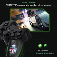 Cosmostech P3 Doubleshock Ps3 Playstation 3 Için Uyumlu Kablosuz Titreşimli Oyun Kolu Gamepad Joystick controller Siyah