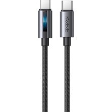 Mcdodo CA-5740 Pd 100 W Usb-C To Usb-C Hızlı Şarj Kablosu 1.2m - Siyah