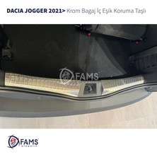 Fams Otomotiv Dacia Jogger Krom Bagaj Iç Eşik Koruma 2 Parça 2021> Paslanmaz Çelik (Taşlı)