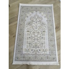 Empera Halı Ipeksi Seccade 78X125 cm Triko Akrilik Ipek Kalitesinde Krem