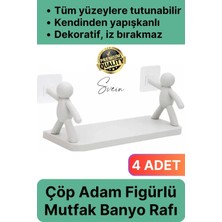 Svein Sevimli Insan Motifli Banyo Mutfak Ofis Baharat Raf Modern Organizer Düzenleyici Çöp Adam Çok Amaçlı