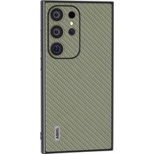 Cool-M Samsung Galaxy S24 Ultra Karbon Fiber Doku Pu Deri+Pc+Tpu Telefon Kapağı (Yurt Dışından)