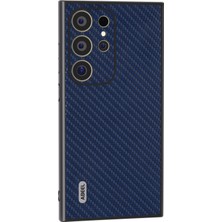 Cool-M Samsung Galaxy S24 Ultra Karbon Fiber Doku Pu Deri+Pc+Tpu Telefon Kapağı (Yurt Dışından)