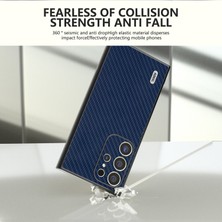 Cool-M Samsung Galaxy S24 Ultra Karbon Fiber Doku Pu Deri+Pc+Tpu Telefon Kapağı (Yurt Dışından)