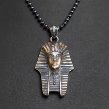 Emren Jewelry 925 Ayar Gümüş Mısır Firavunu Erkek Kolye