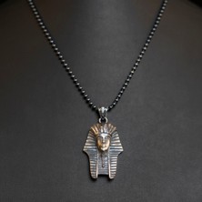 Emren Jewelry 925 Ayar Gümüş Mısır Firavunu Erkek Kolye