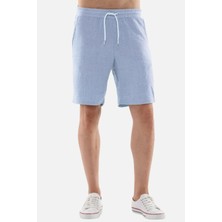 Cedy Denim Erkek Sentetik Keten Yüksek Bel Lastikli, Bol Kesim Şort C348