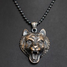 Emren Jewelry 925 Ayar Gümüş 3D Ayı Erkek Kolye